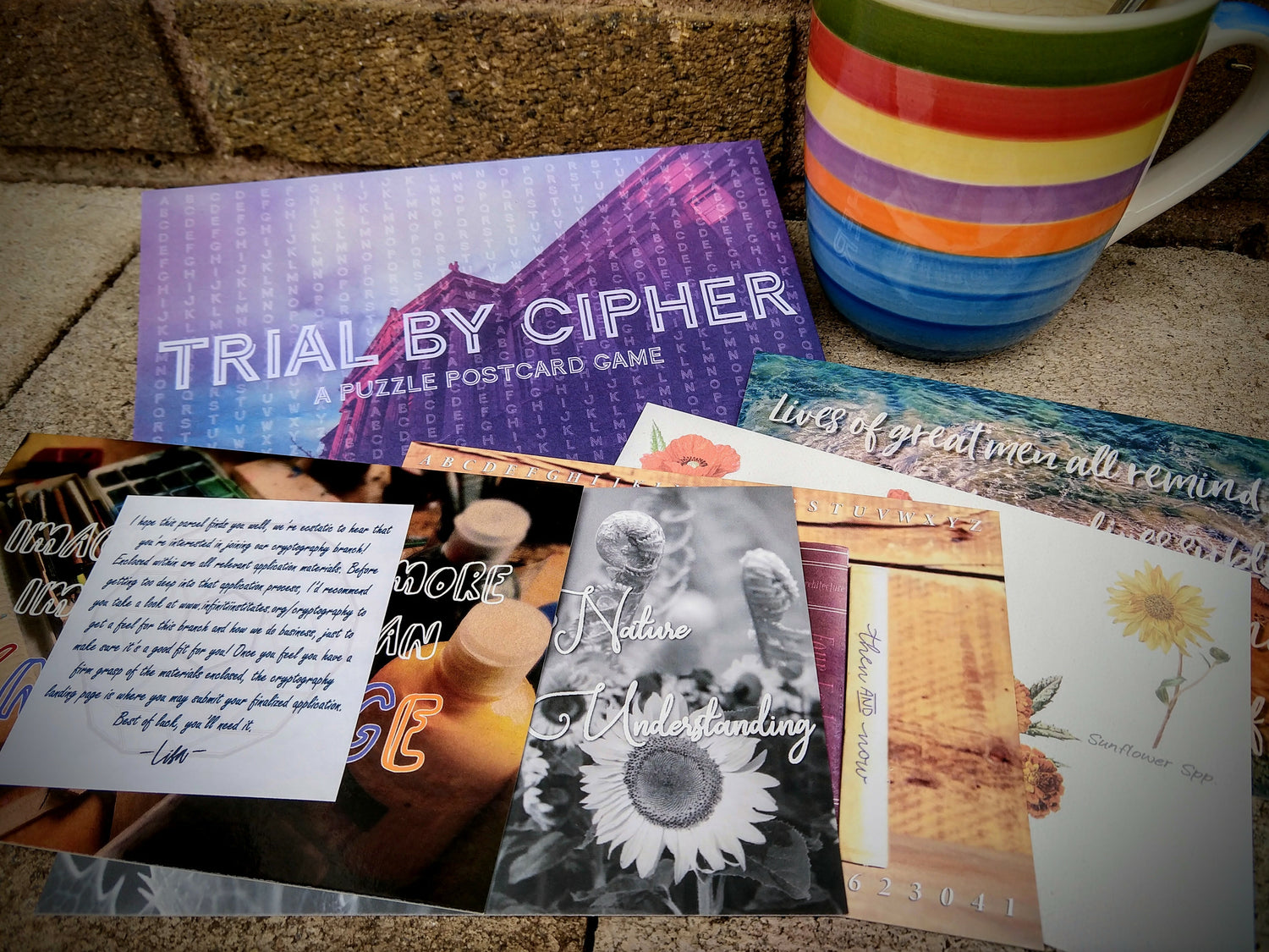 Trial By Cipher - A Puzzle Postcard Game