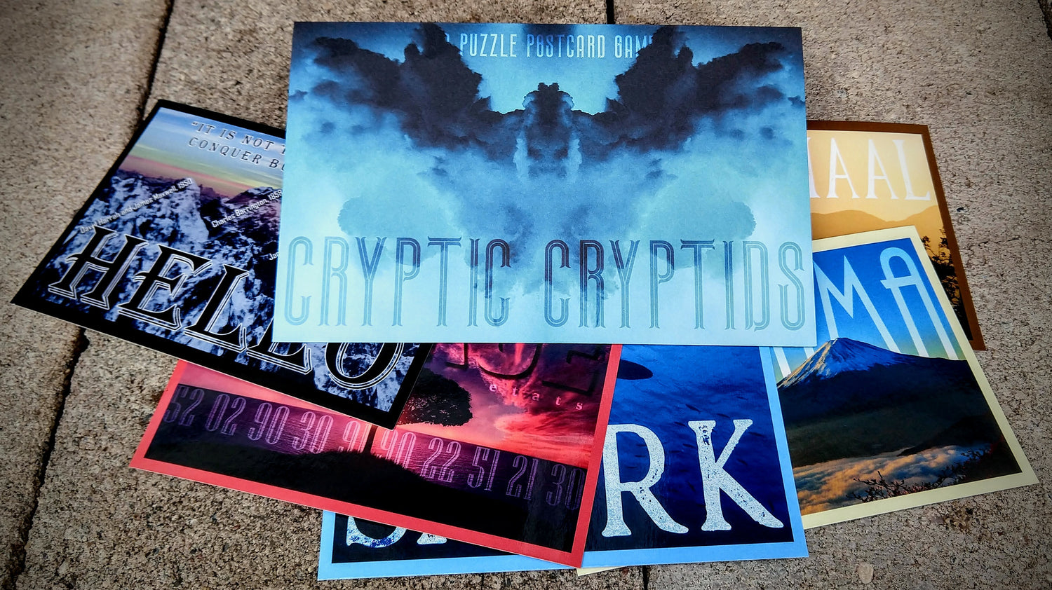 Cryptic Cryptids - A Puzzle Postcard Game