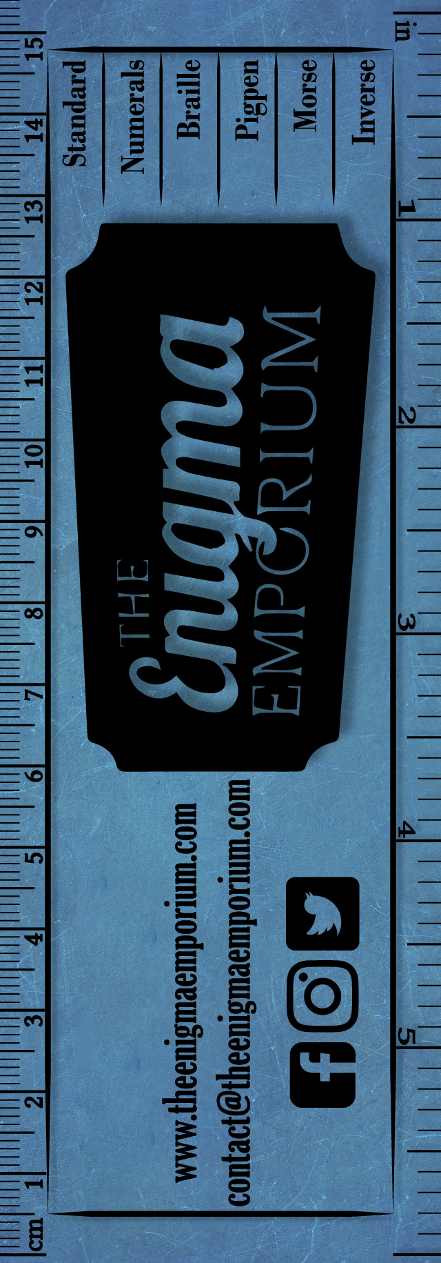 The Enigma Emporium Cipher Bookmark